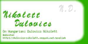 nikolett dulovics business card